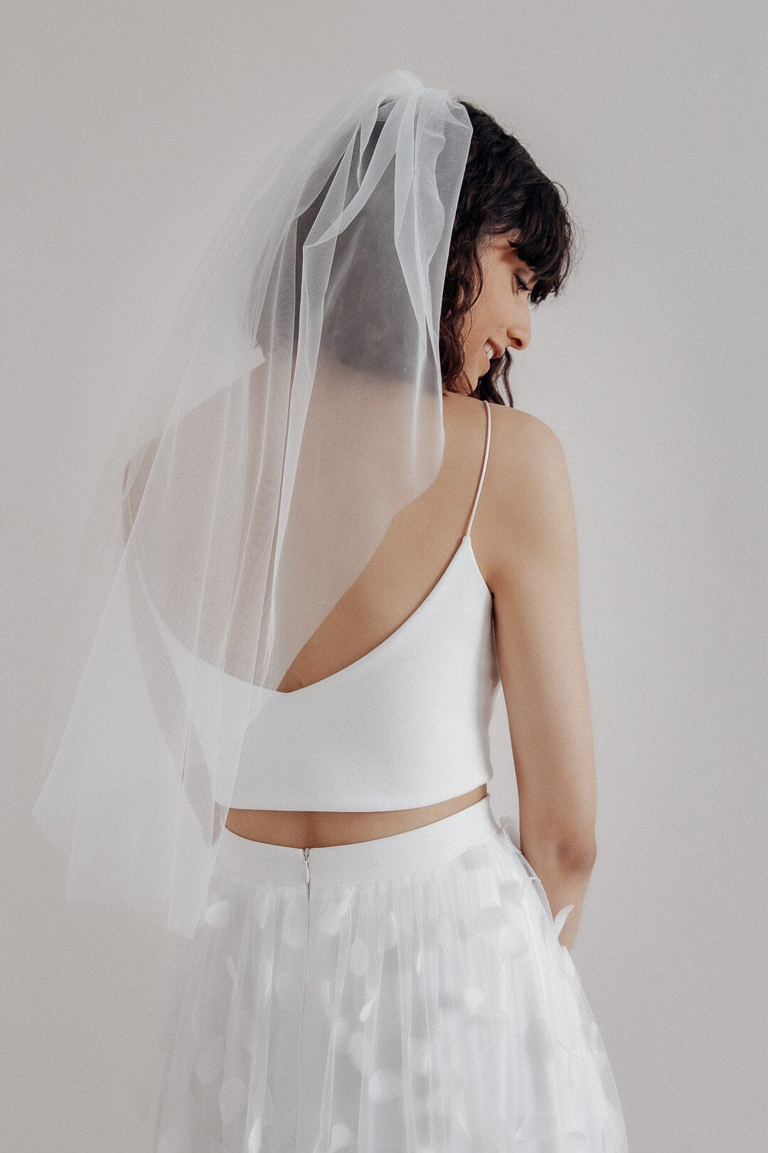 Bridal top, strap top in Ivory Corie noni bridal fashion 2022