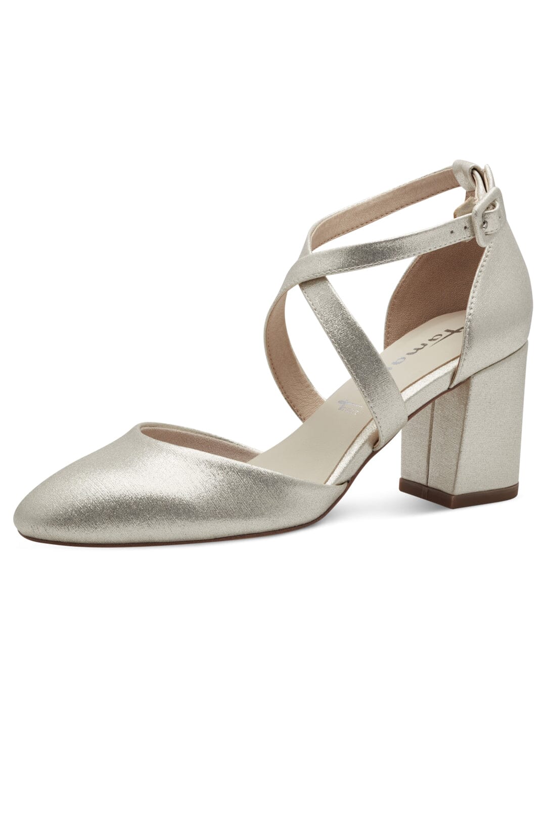 Sparkling Cross Strap Bridal Pumps – Tamaris