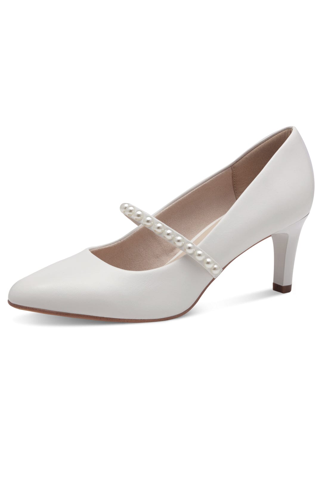 White Pearl Strap Pumps – Tamaris – noni
