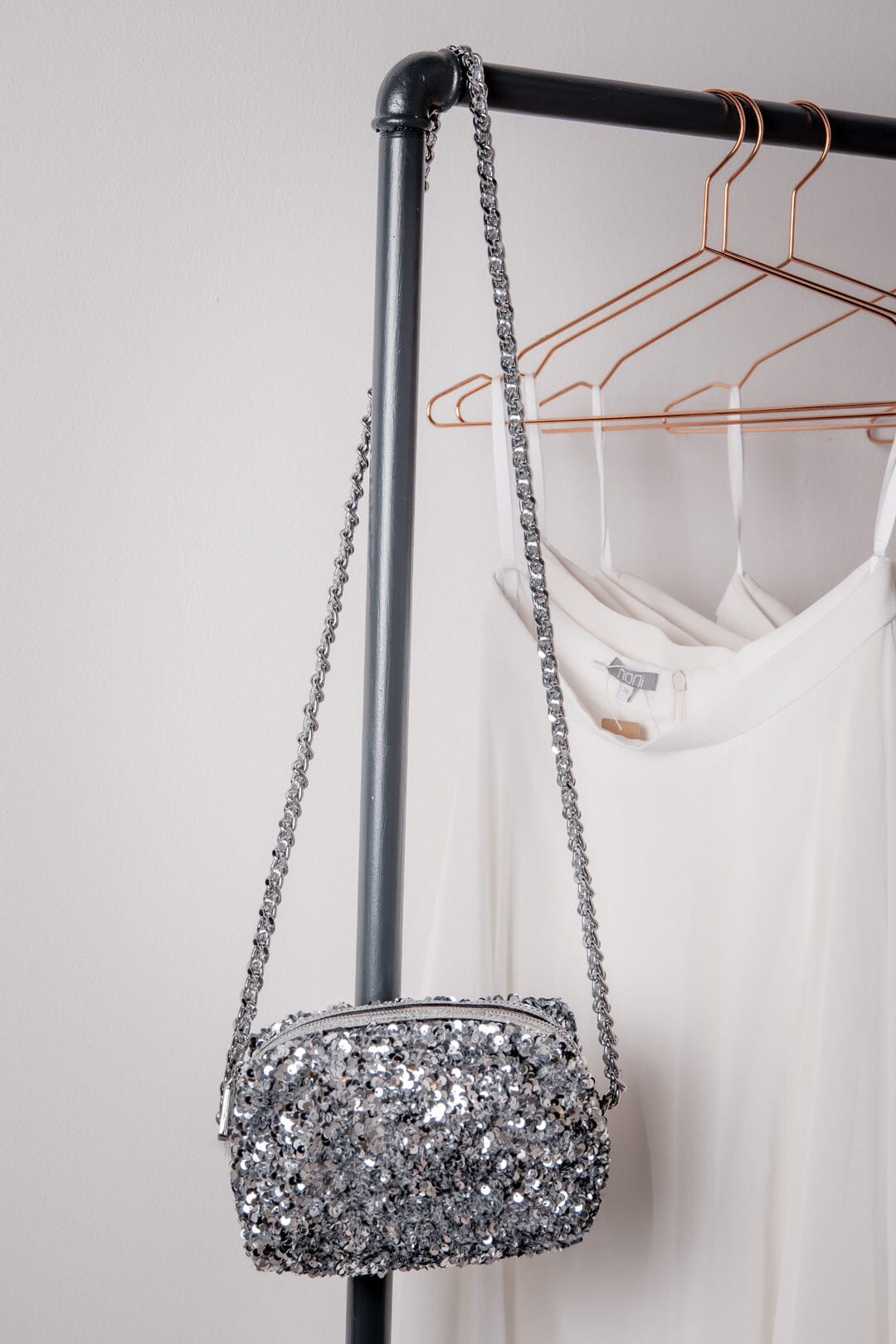 Silver Sequins Handbag – Abro - Main Image