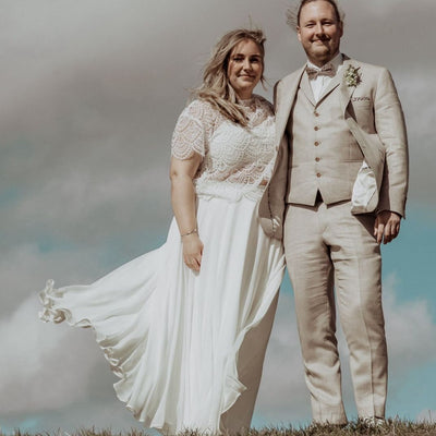 Hochzeit im Zweiteiler mit Vintage Braut Top von Lena