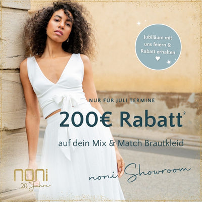 200€ Preisnachlass auf dein Brautkleid