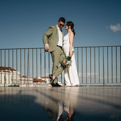 Elopement-Hochzeit mit Brauthose von Ann-Kathrin