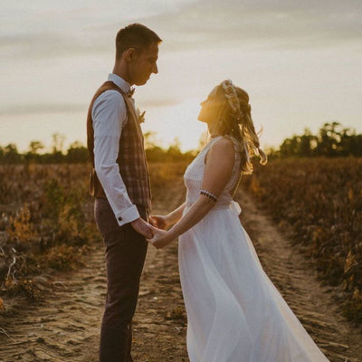 Sommerhochzeit im Boho Zweiteiler