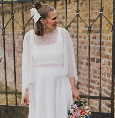 Brautkleid mit Cape für schwangere nonibraut Anna