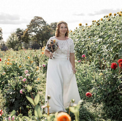 Boho Zweiteiler für die romantische Landhochzeit von Jessica