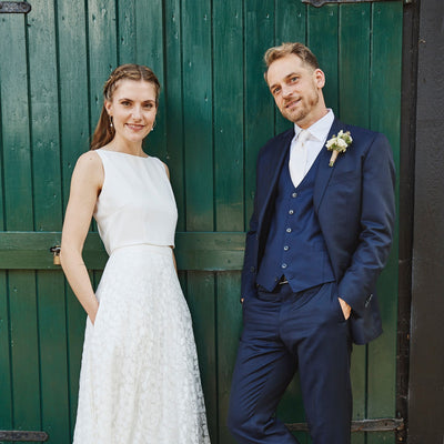 Moderner Bridal Look mit Rückenausschnitt