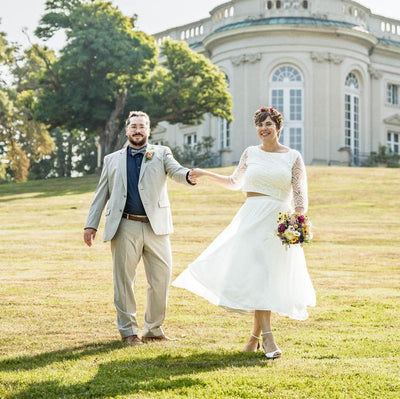 Individueller Zweiteiler für die Hochzeit von Mareike