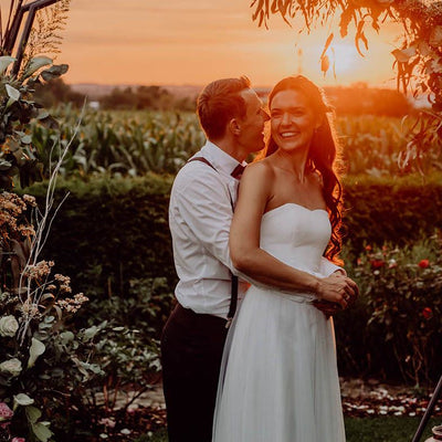 Herzförmige Braut-Corsage für die romantische Landhochzeit