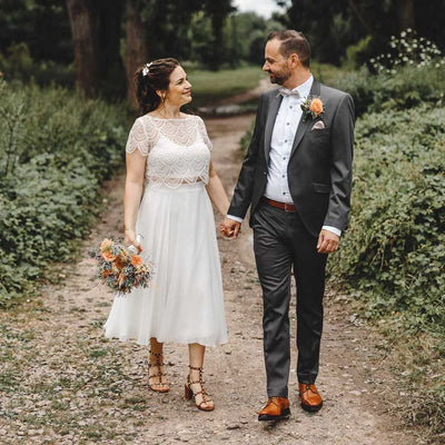 Sommerliches Standesamt-Outfit in Midi-Länge