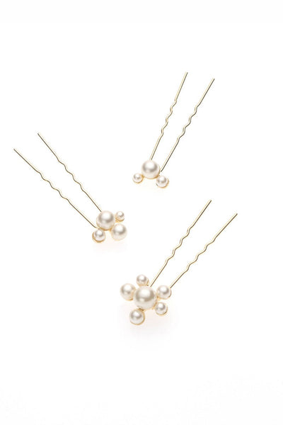 3-er Set Perlen-Haarpins