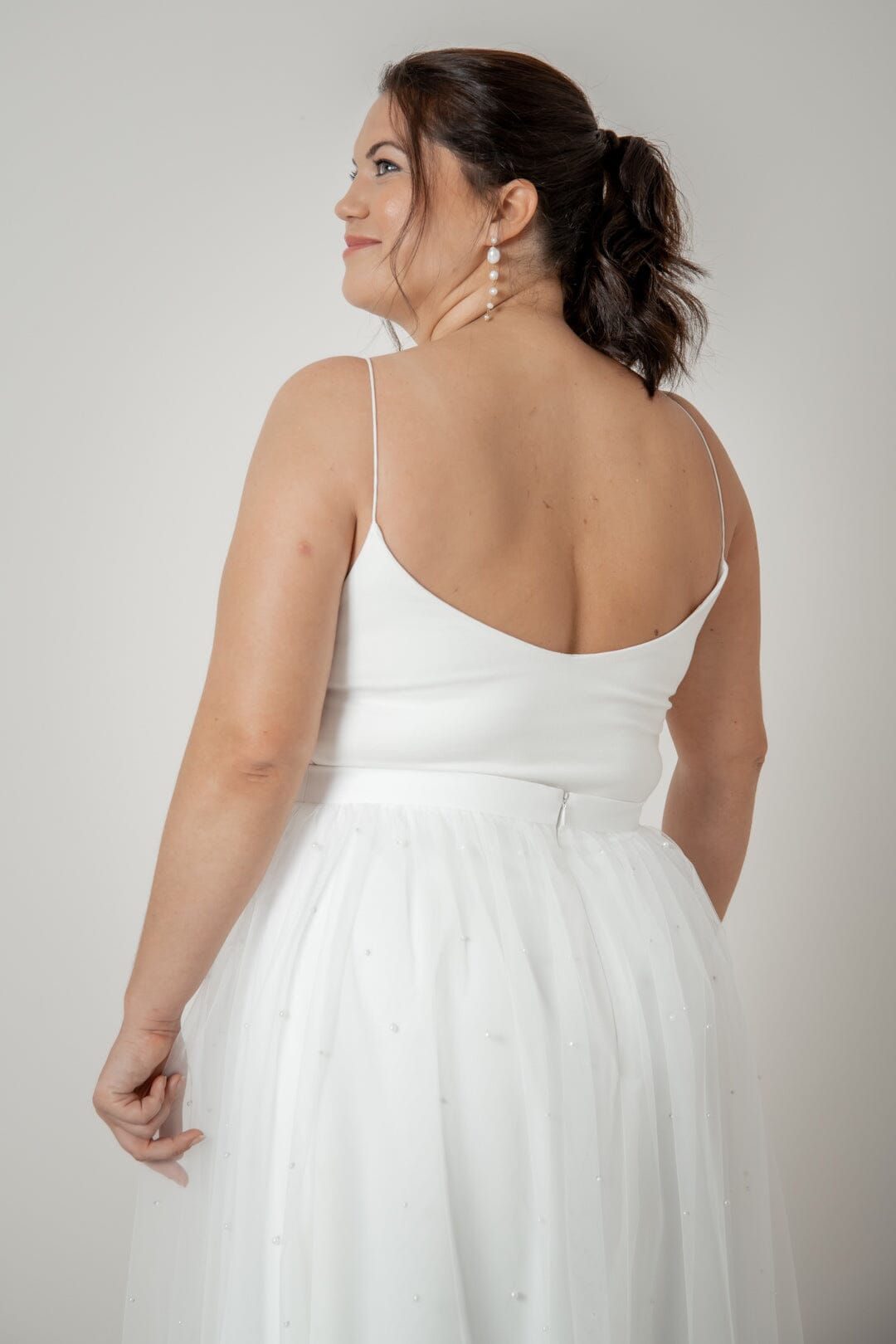 Plus Size Bridal Top – Corie crop noni Curvy Outlet