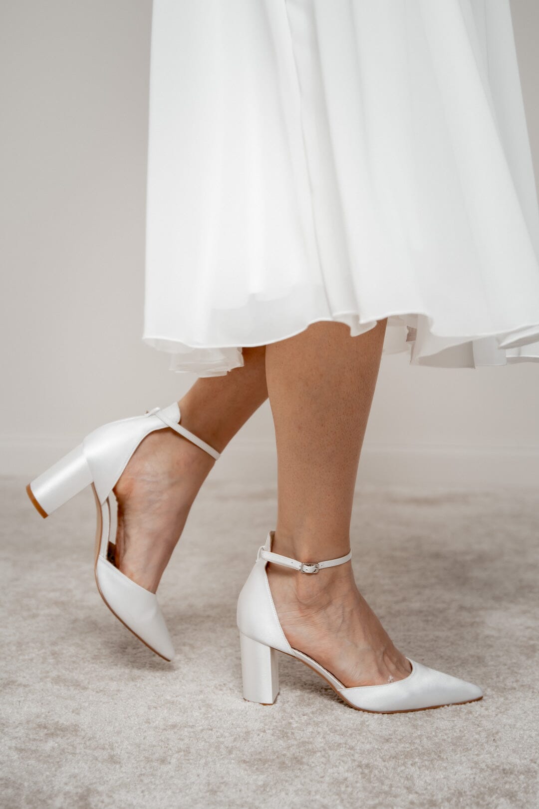 Satin-Brautschuhe in Ivory – Liberty 