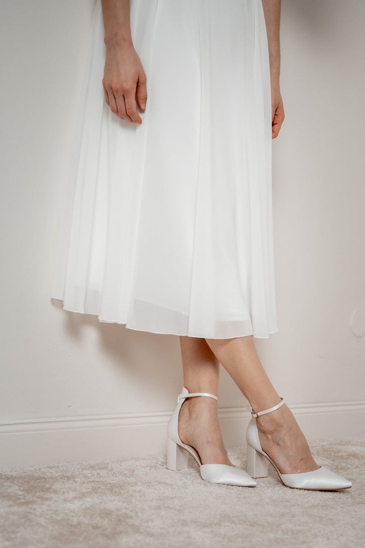 Ivory Satin Bridal Shoes – Liberty The Perfect Bridal Company – noni