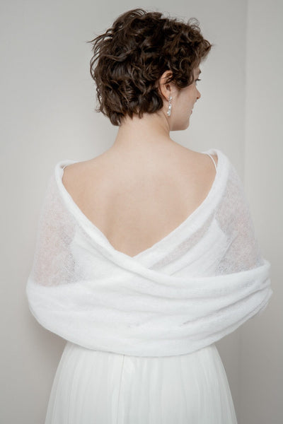 Braut Bolero aus Mohair-Strickmix
