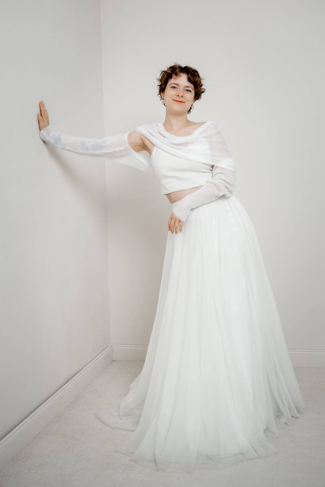 Mohair Knit Blend Bridal Bolero – noni