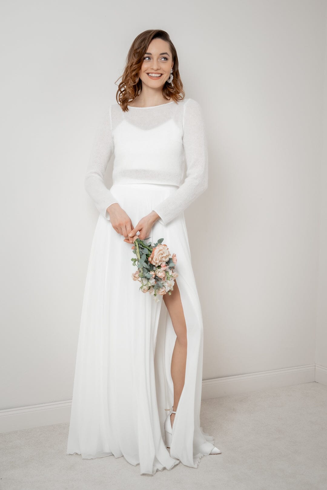 Braut Pullover Braut Strickjacke Winter Strickjacke Mit Knöpfen In