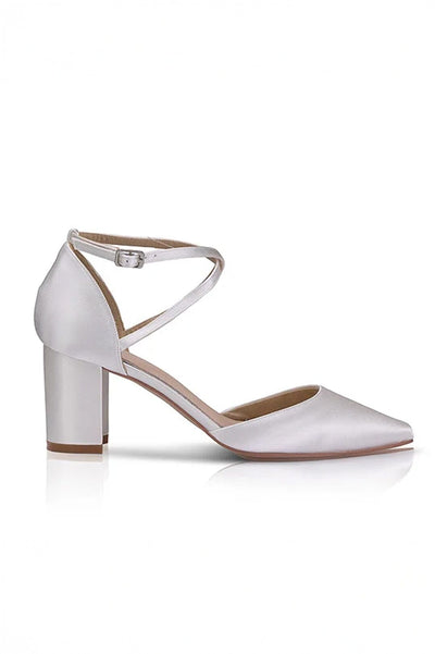 Braut Pumps – Maisie Ivory Satin | The Perfect Bridal Company