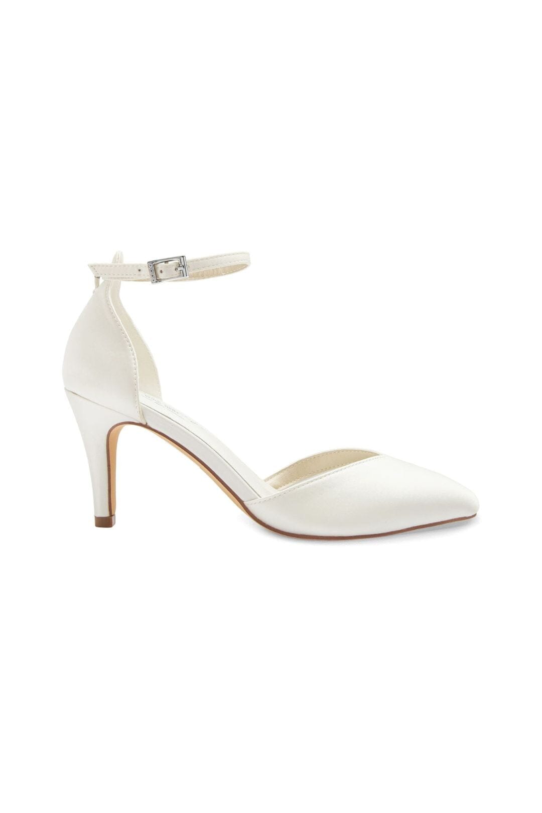 Braut Pumps mit funkelndem Riemen – Marielle Ivory Satin | G.Westerleigh