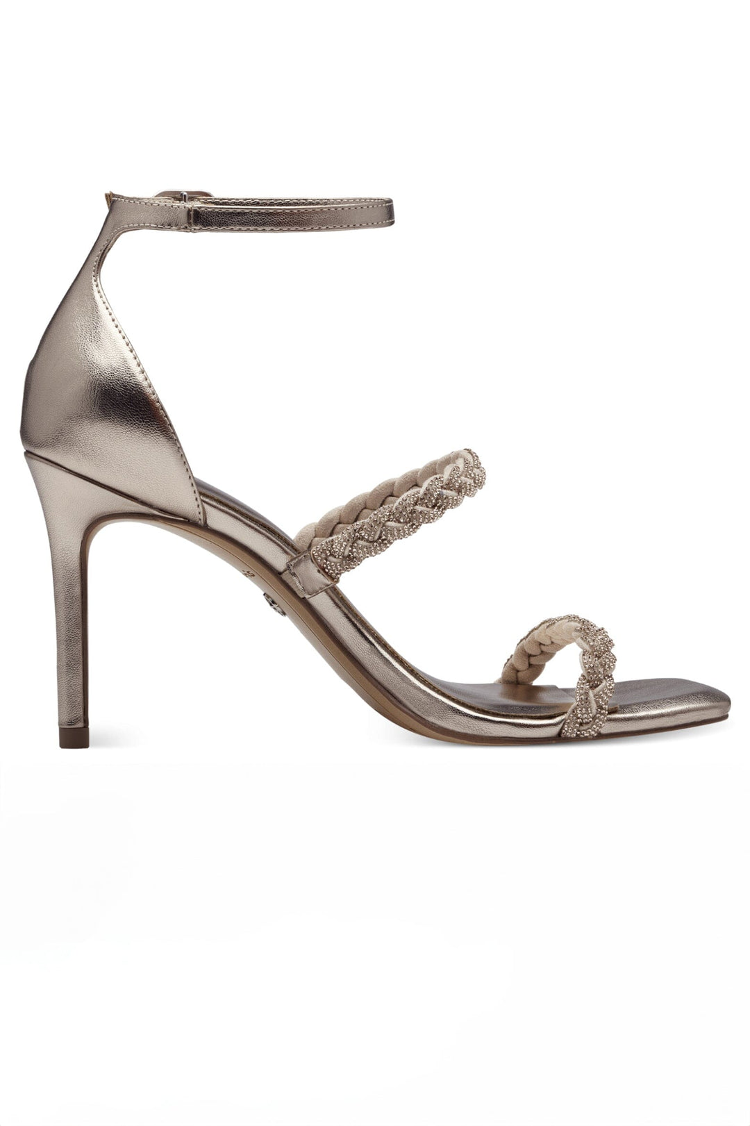 Sandaletten Flache Sandalen Braut Braut Sandaletten Mit Flechtdetail In  Light Gold – Tamaris – Noni