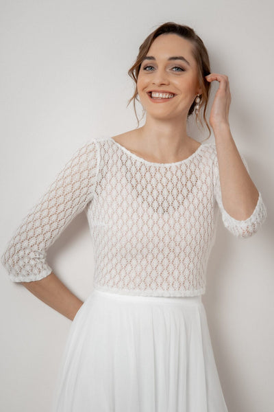 Braut Strick-Top mit Vintagemuster – Haldis noni
