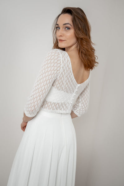 Braut Strick-Top mit Vintagemuster – Haldis noni