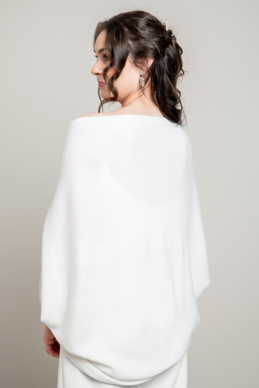 Braut Strickjacke aus Kaschmir mit weiten Ärmeln – noni