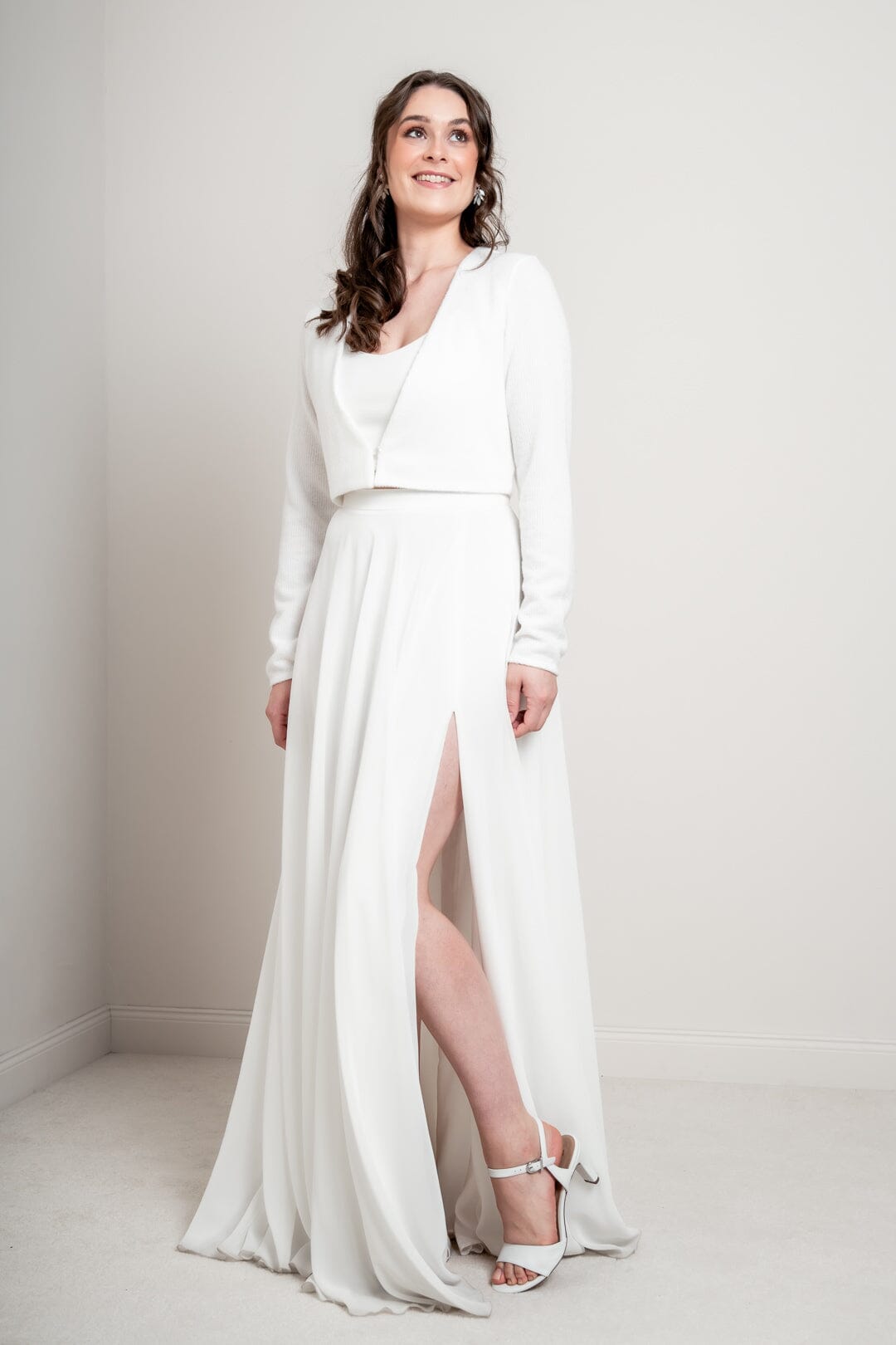 Braut Strickjacke mit tiefem Ausschnitt – noni