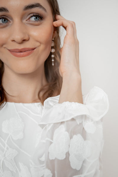 Braut Top mit Blumenmuster – Laina noni