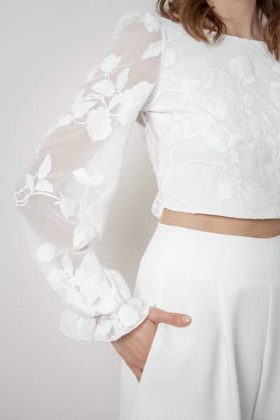 Braut Top mit Blumenmuster – Laina noni