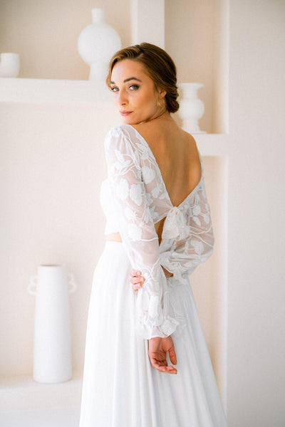 Braut Top mit Blumenmuster – Laina noni