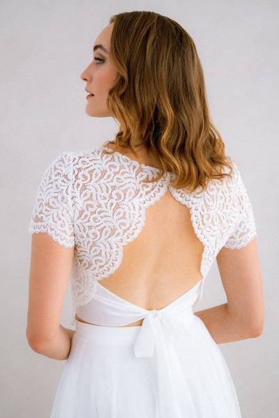 Braut Top mit Rückendetail – Zadie noni