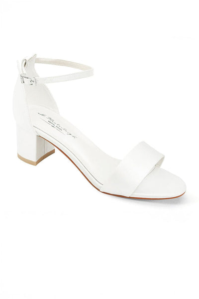 Brautsandalen mit Perlen – Beatrice Ivory Satin | G.Westerleigh