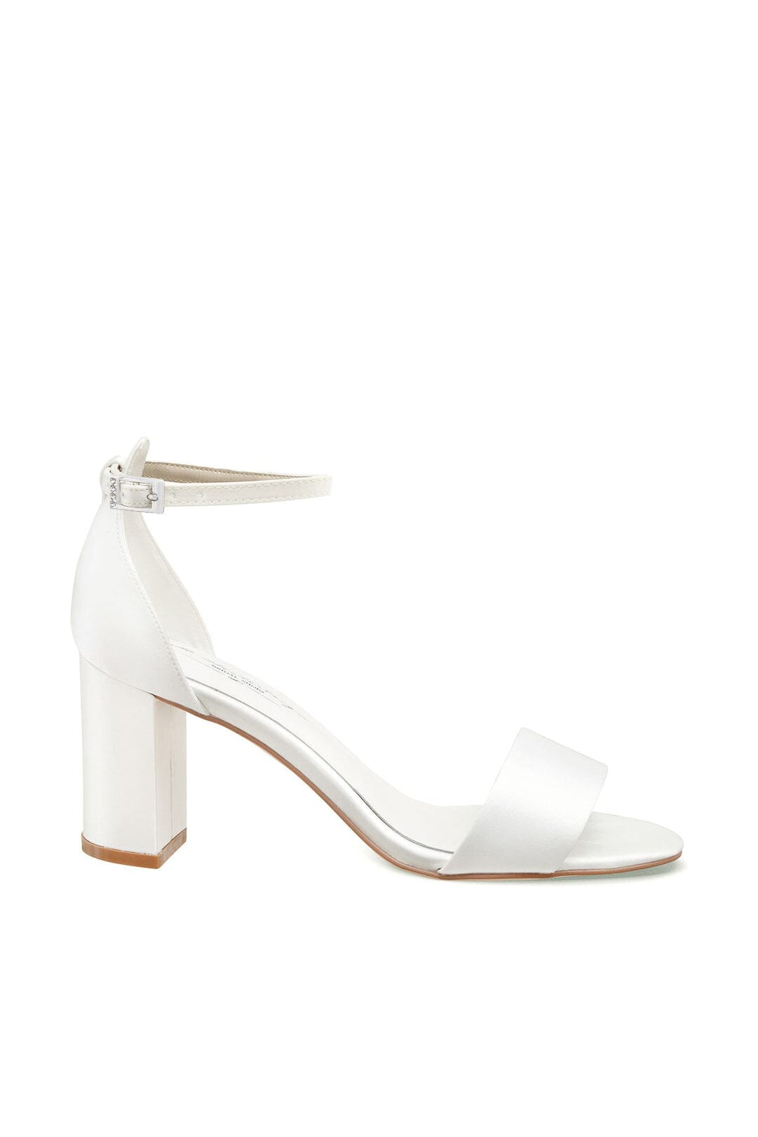 Brautschuh mit Blockabsatz – Belle Ivory Satin