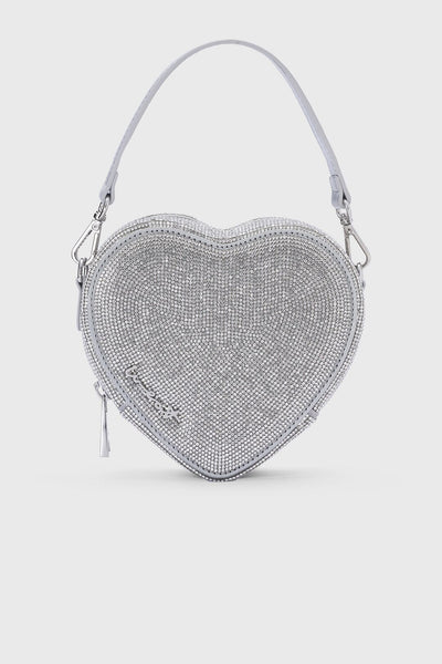 Braut Tasche in Herzform – Midi Heart Bag Crystal Silver | Weat