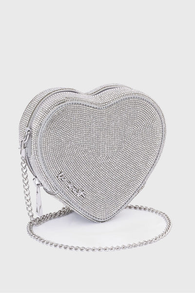 Braut Tasche in Herzform – Midi Heart Bag Crystal Silver | Weat