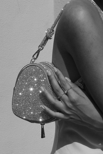 Braut Tasche in Herzform – Midi Heart Bag Crystal Silver | Weat