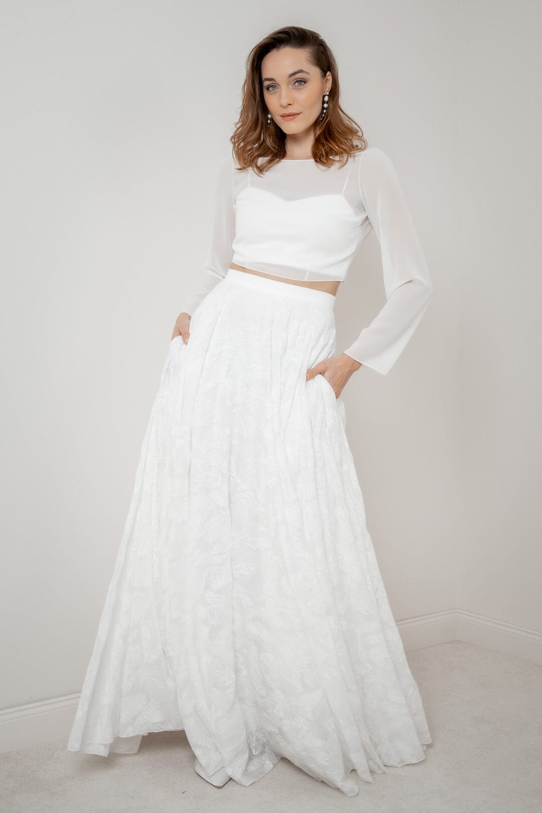 Chiffon-Braut Rock mit Muster – Gillianne noni