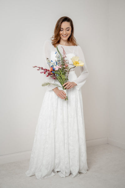 Chiffon-Braut Rock mit Muster – Gillianne noni