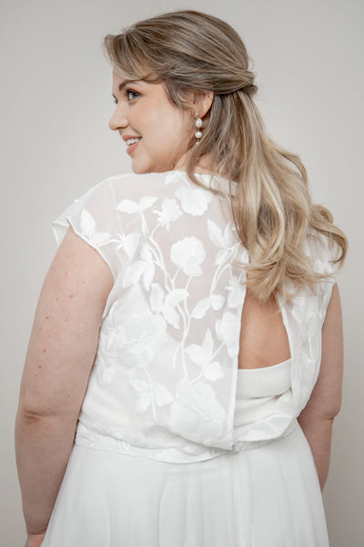 Chiffon-Braut Top – Eniz noni Curvy