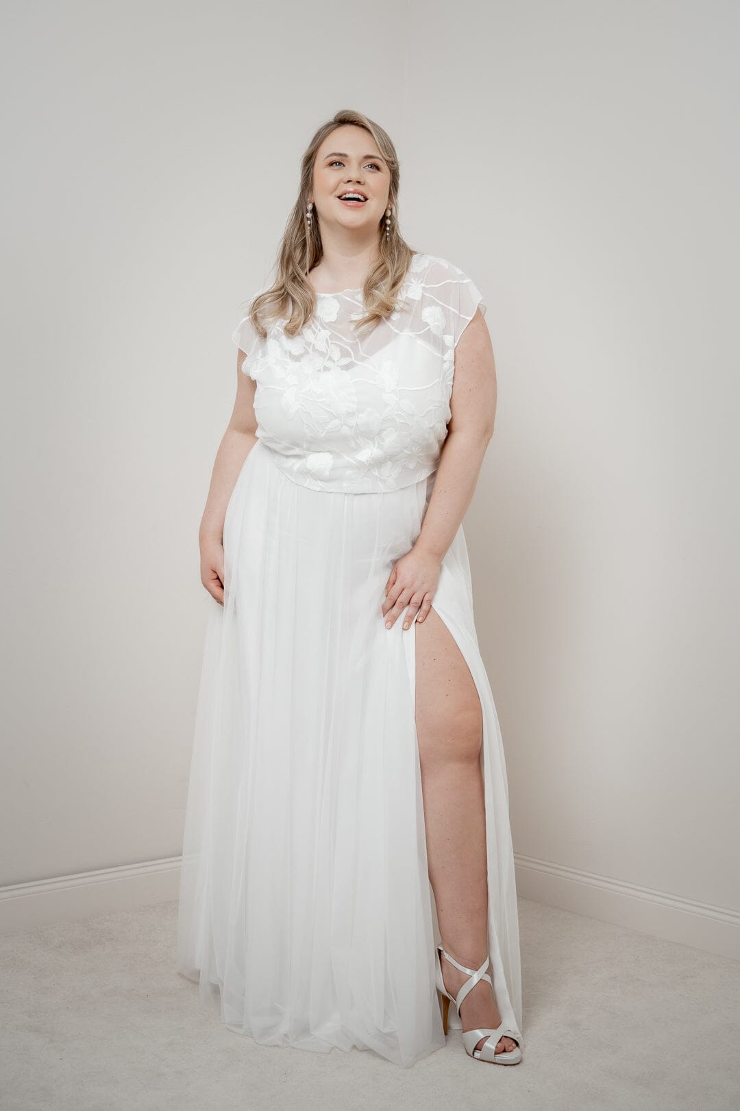 Chiffon-Braut Top – Eniz noni Curvy