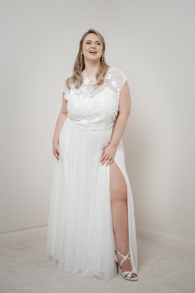 Chiffon-Braut Top – Eniz noni Curvy