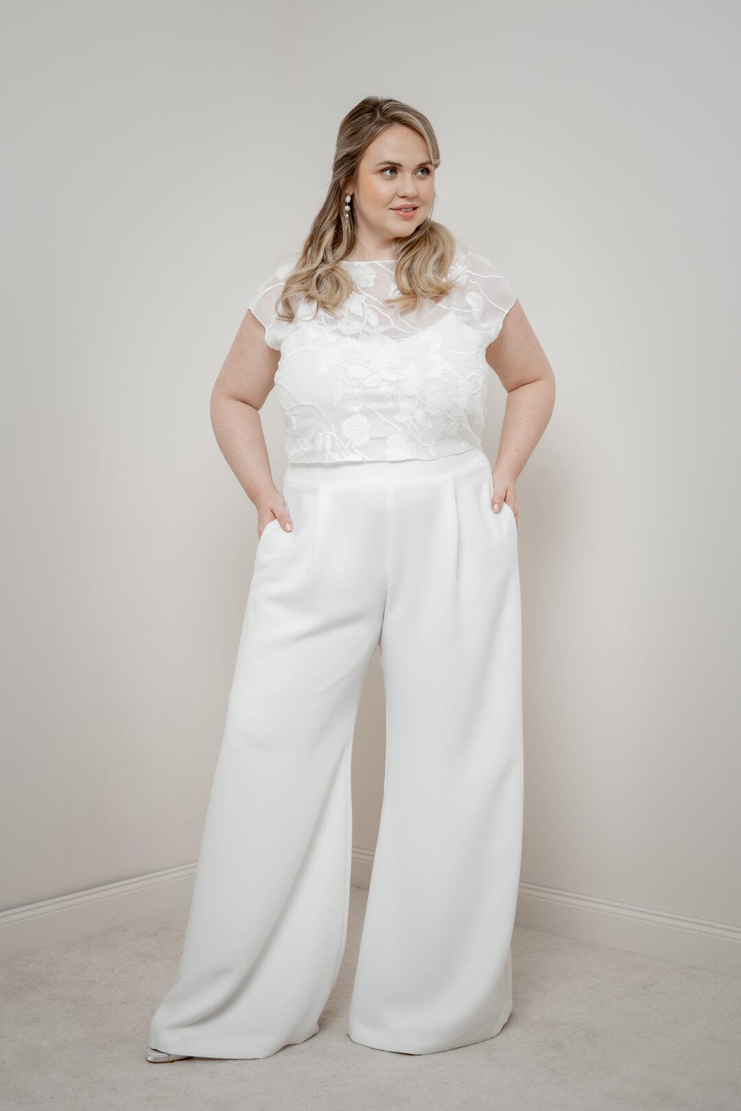 Chiffon-Braut Top – Eniz noni Curvy