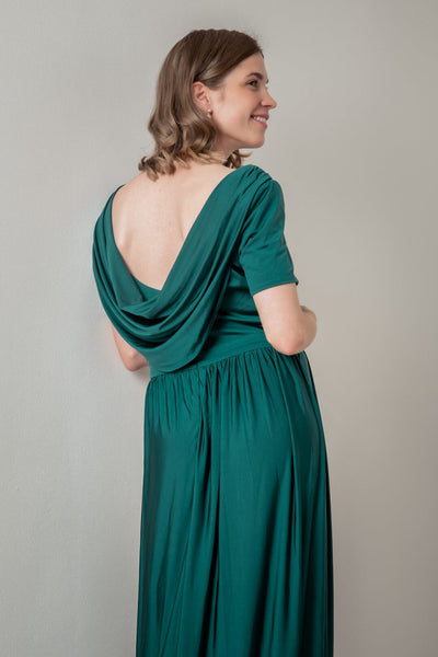 Dark green bridesmaid dress | Eliza & Ethan