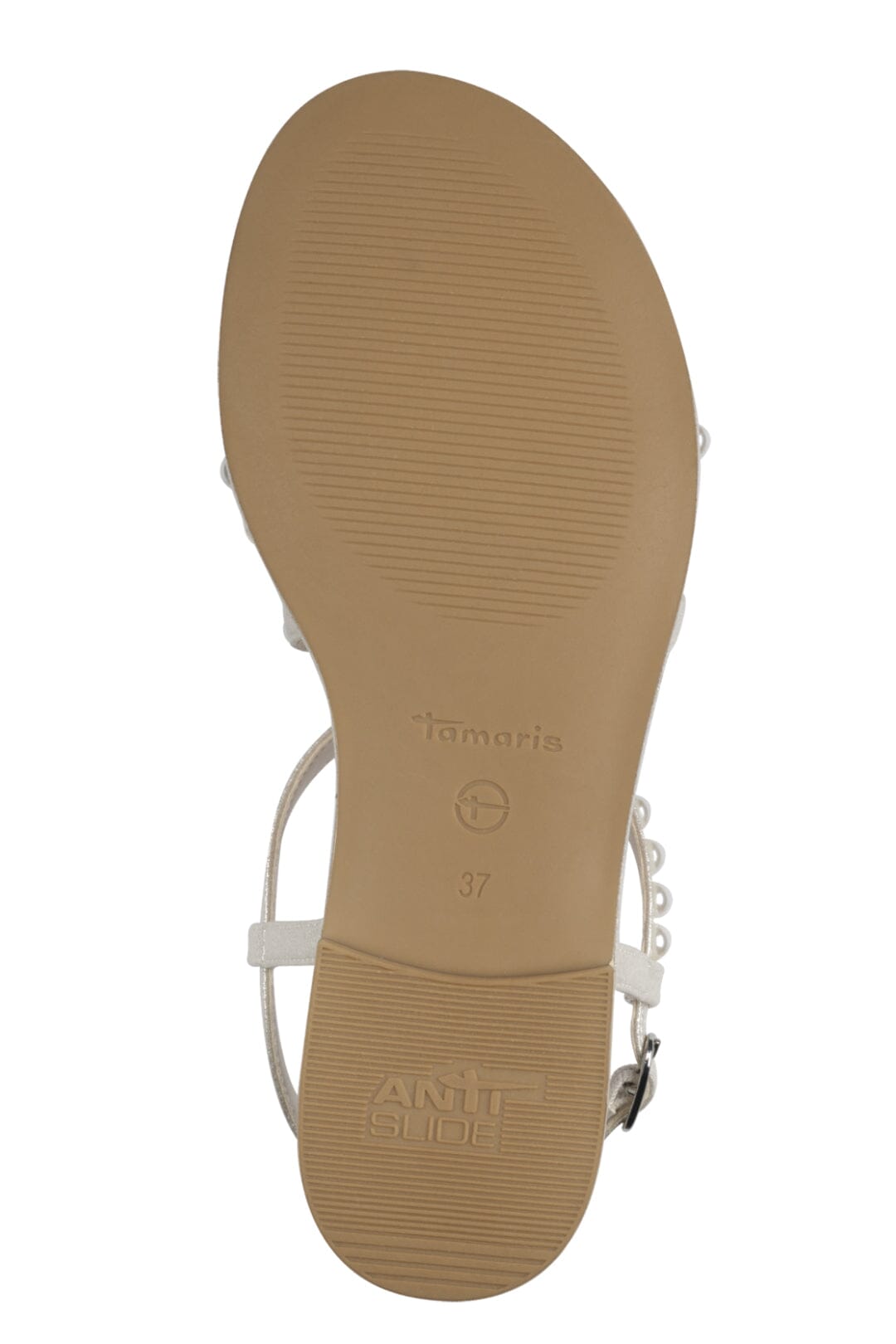 Flache, verzierte Braut Sandalen in Gold – Tamaris