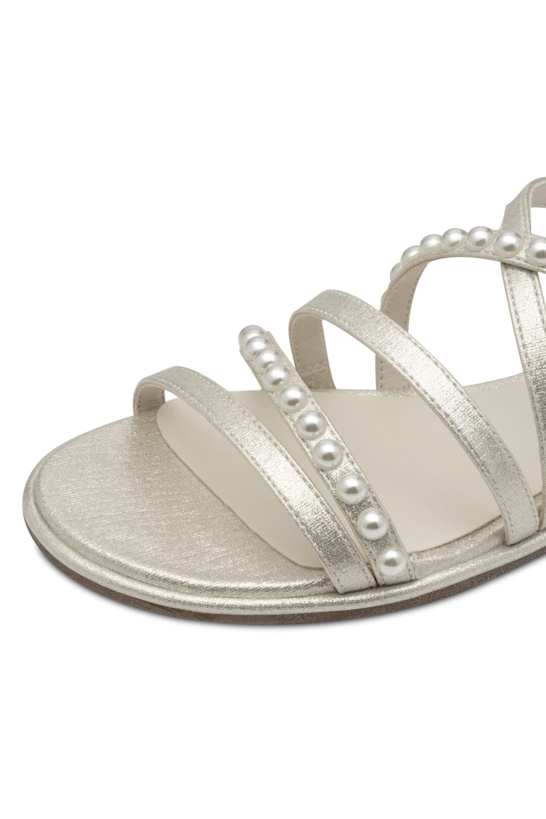 Flache, verzierte Braut Sandalen in Gold – Tamaris