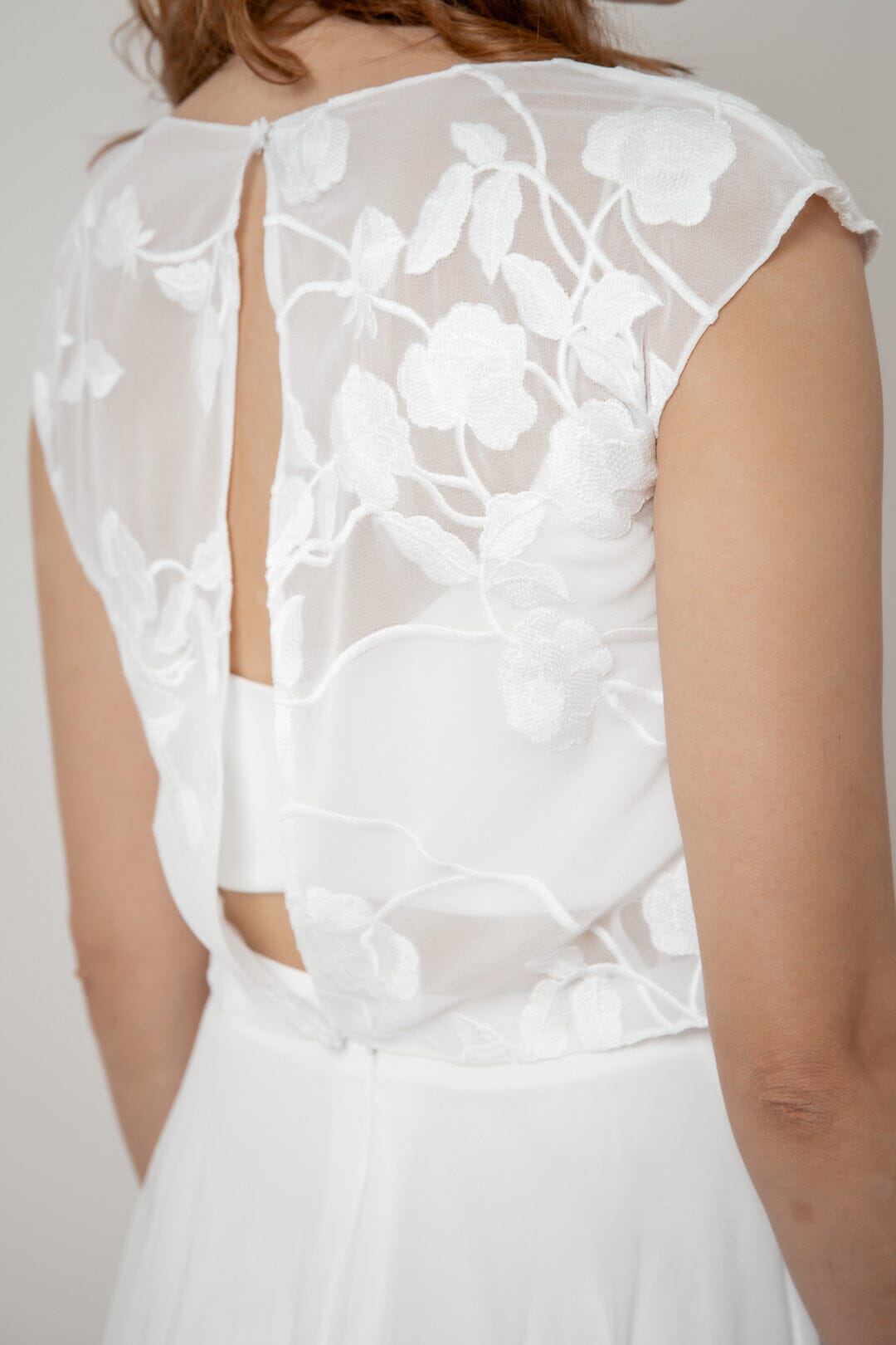 Gemustertes Braut Top aus Chiffon – Eniz noni