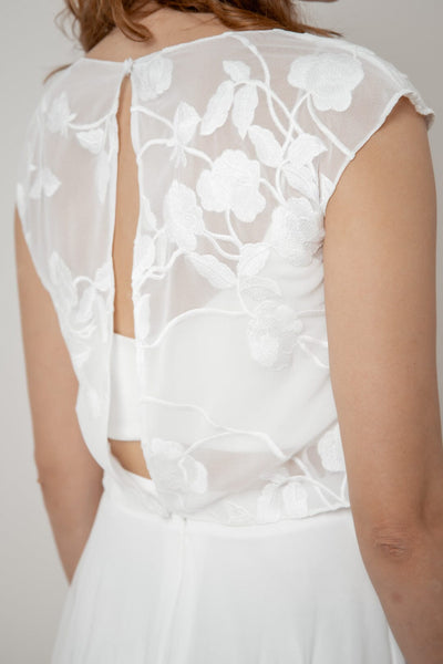 Gemustertes Braut Top aus Chiffon – Eniz noni
