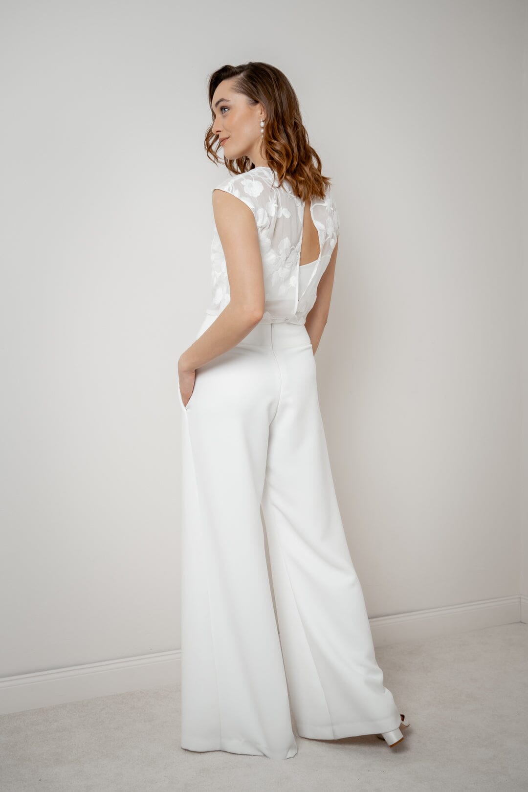 Gemustertes Braut Top aus Chiffon – Eniz noni