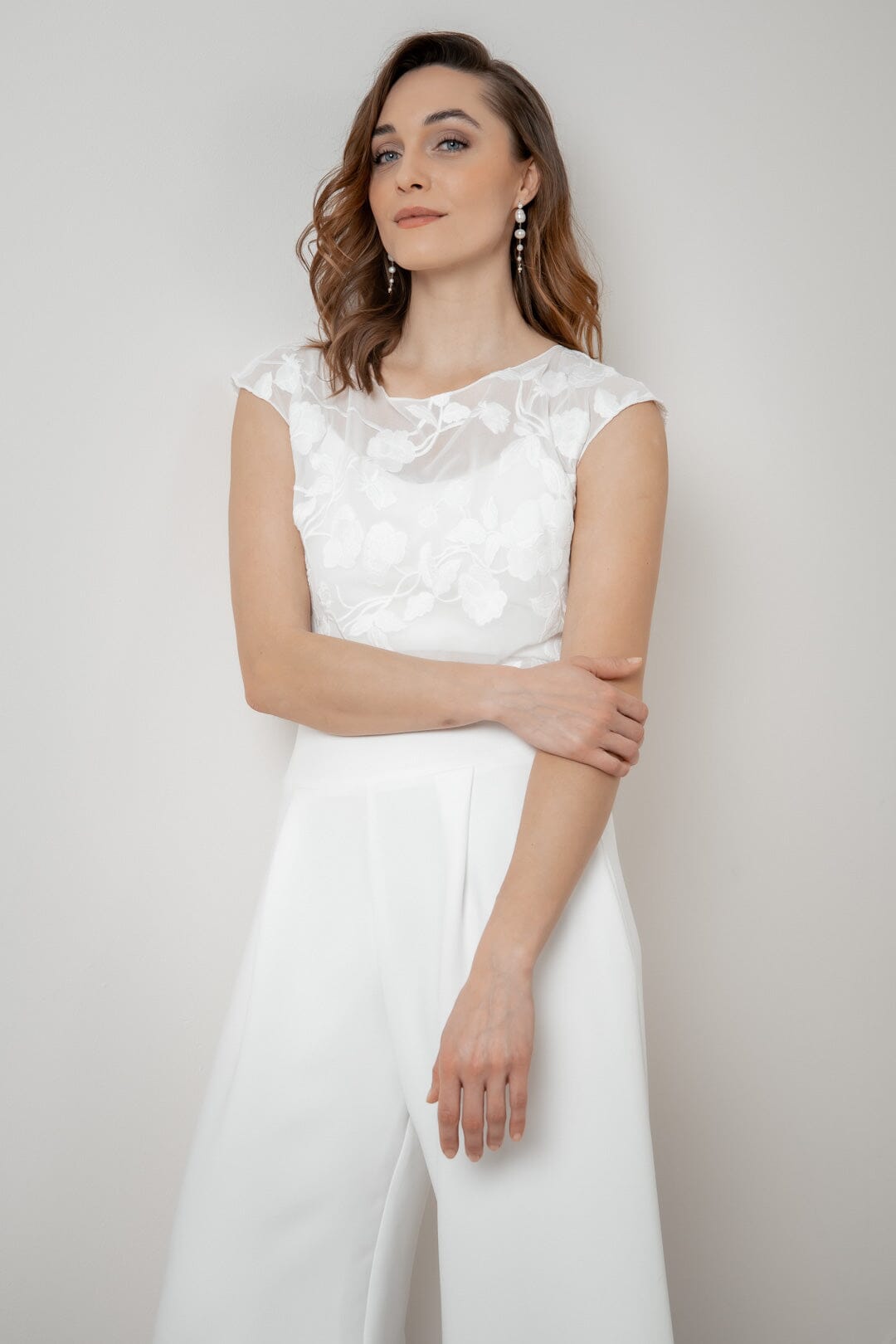 Gemustertes Braut Top aus Chiffon – Eniz noni